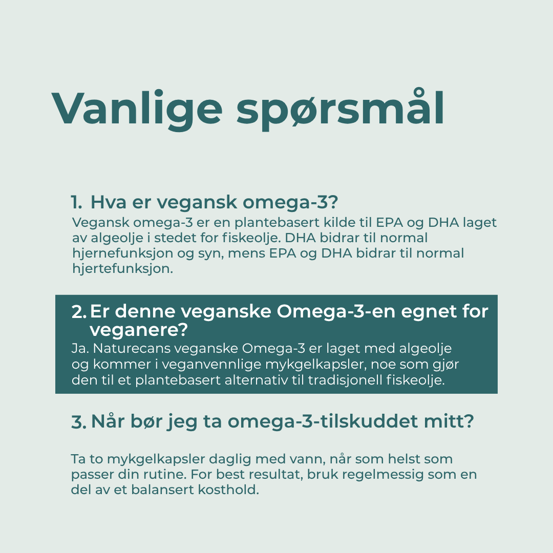 hva er Vegansk Omega-3