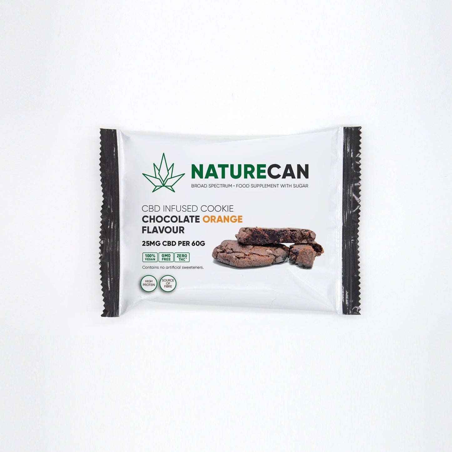 CBD cookie prøve med sjokolade og appelsin