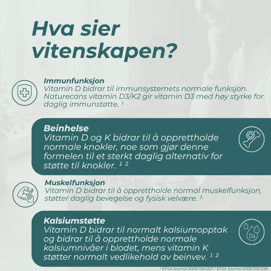 vitenskapen om Vitamin D3 og K2