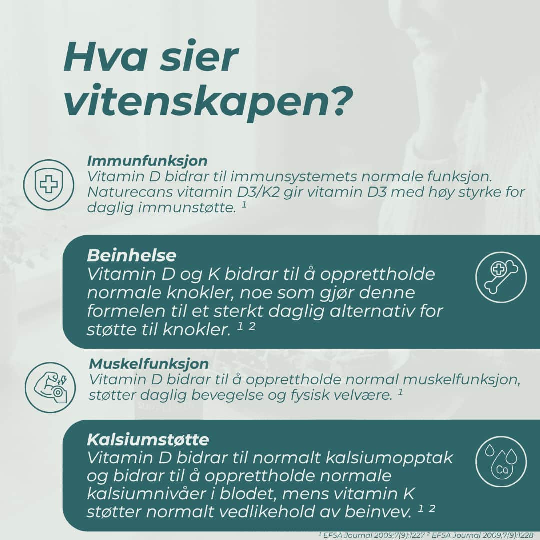vitenskapen om Vitamin D3 og K2