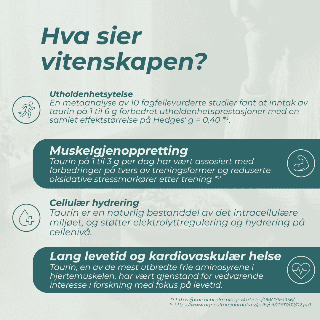 hva er taurin og hva sier vitenskapen