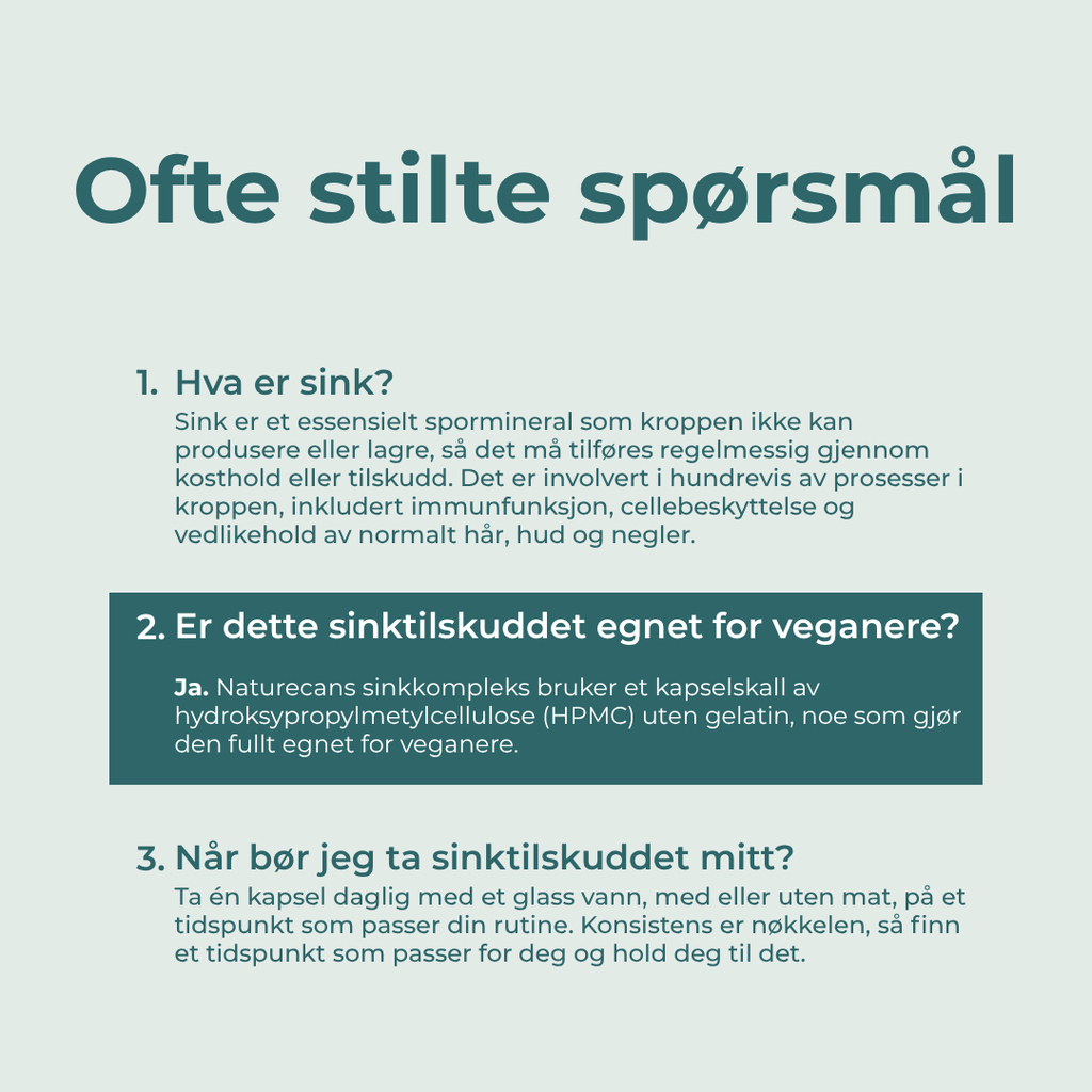 hva er sink bra for