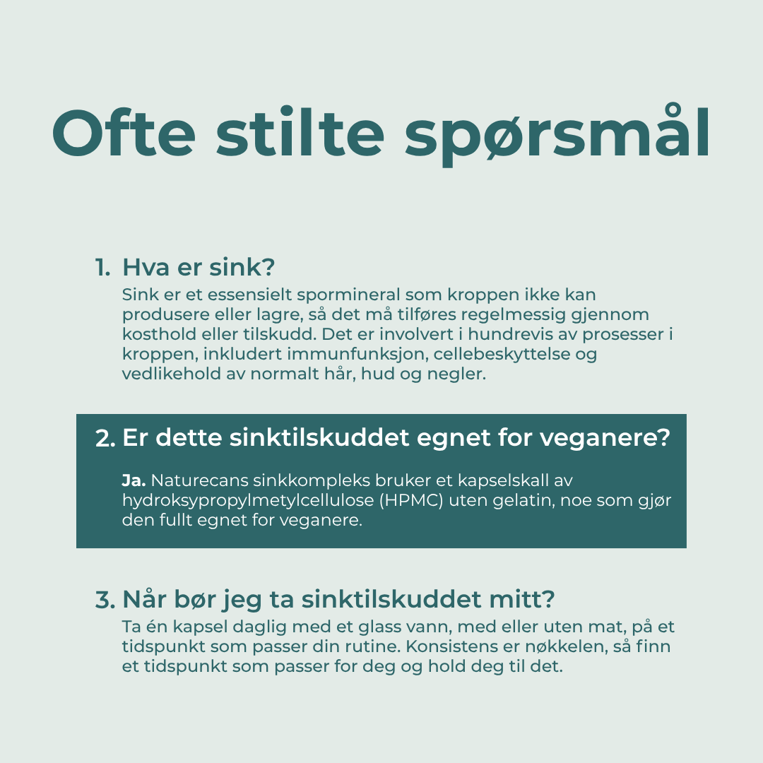 hva er sink bra for
