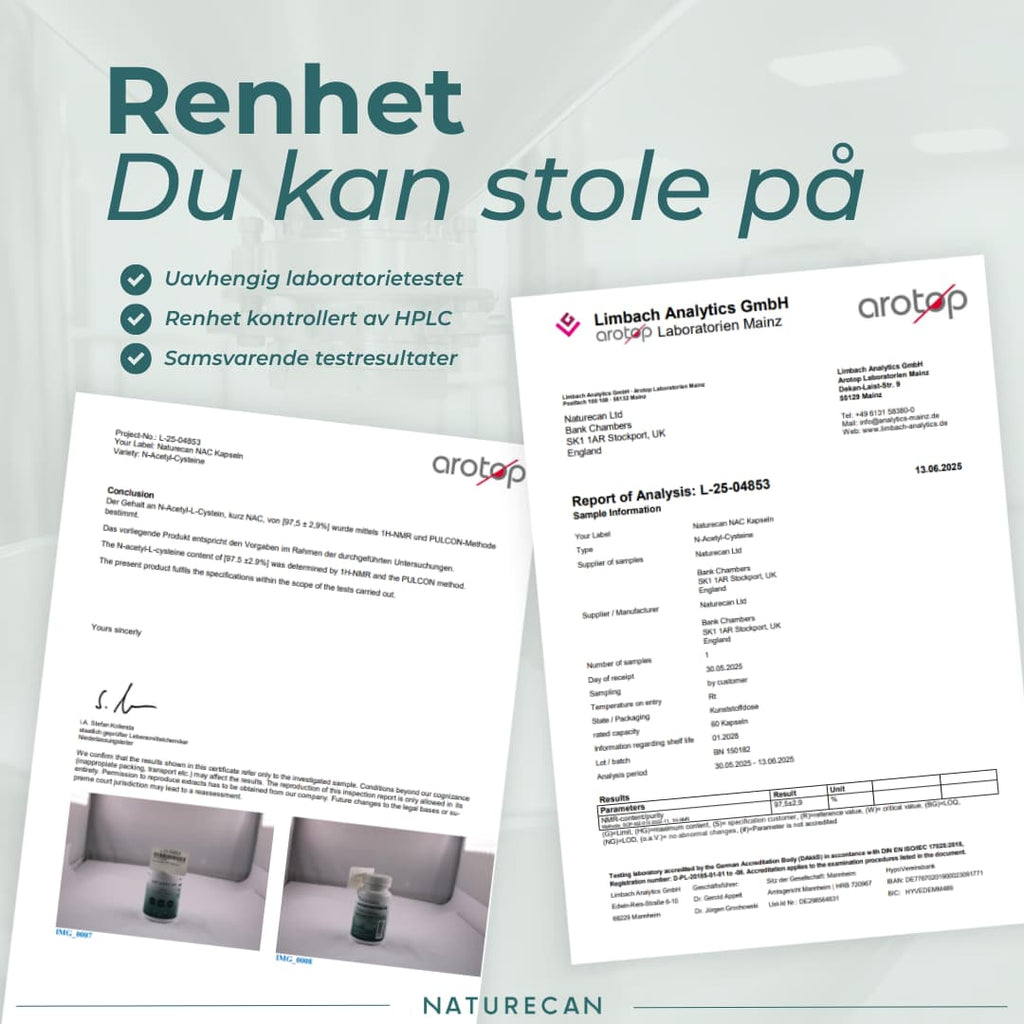 NAC Kapsler renhet