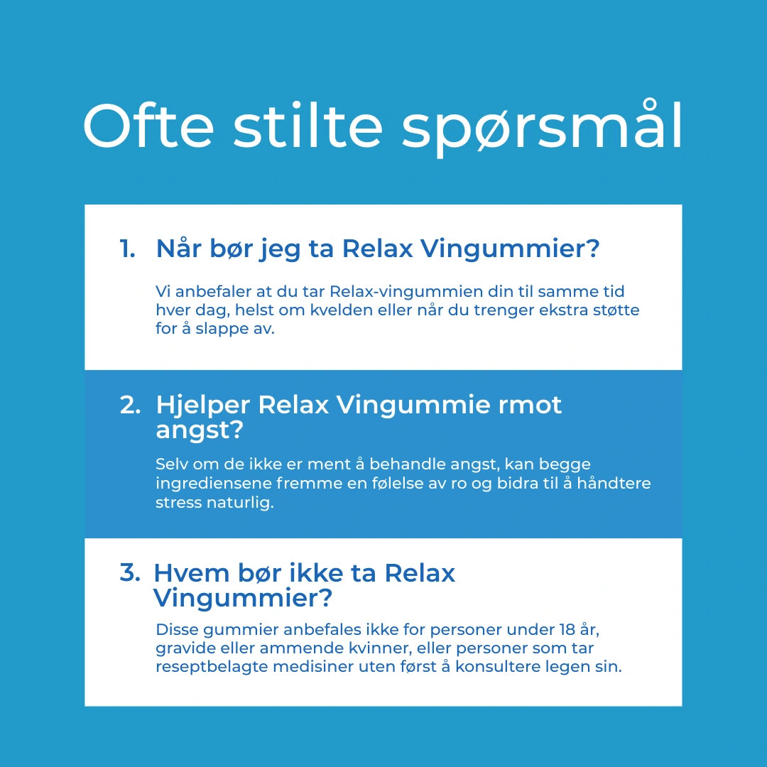 FAQs relax vingummier