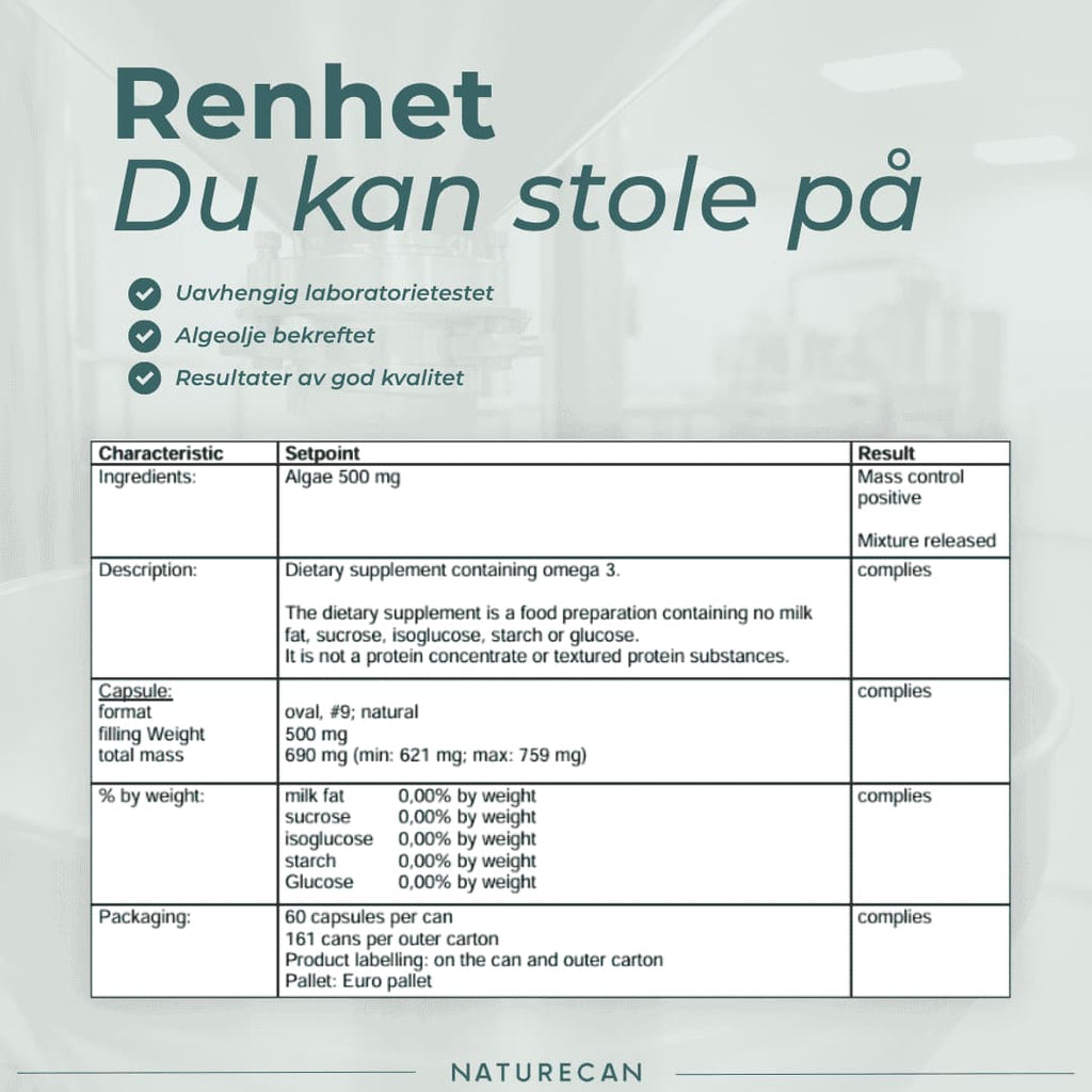 renhet Vegansk Omega-3