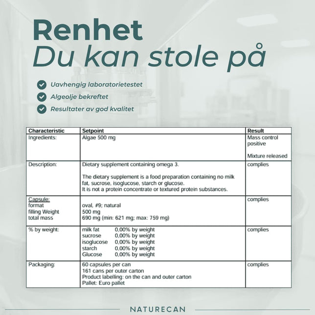 renhet Vegansk Omega-3