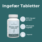 Ingefær Tabletter med ingefærrot