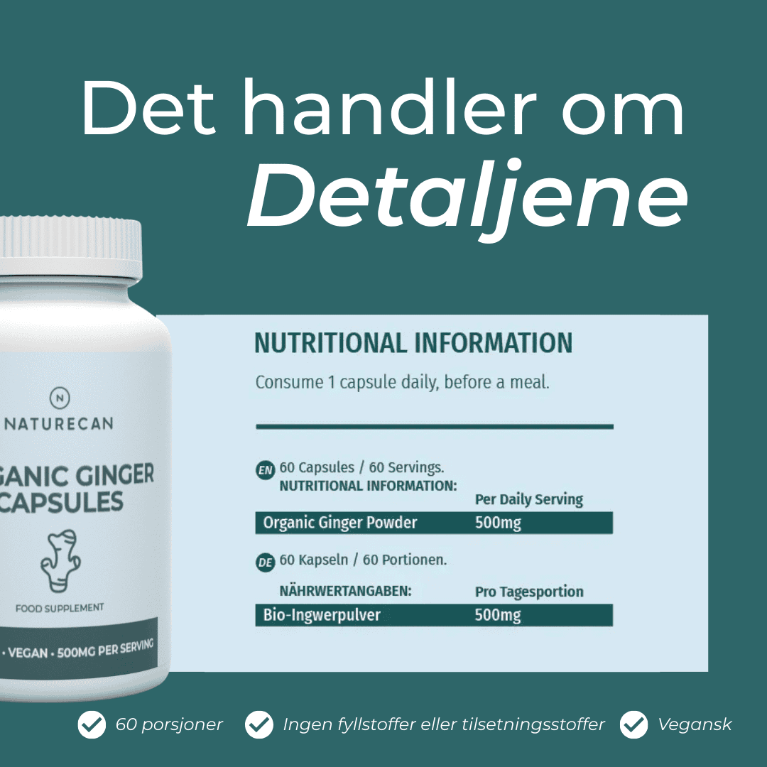 Ingefær Tabletter med ingefærrot