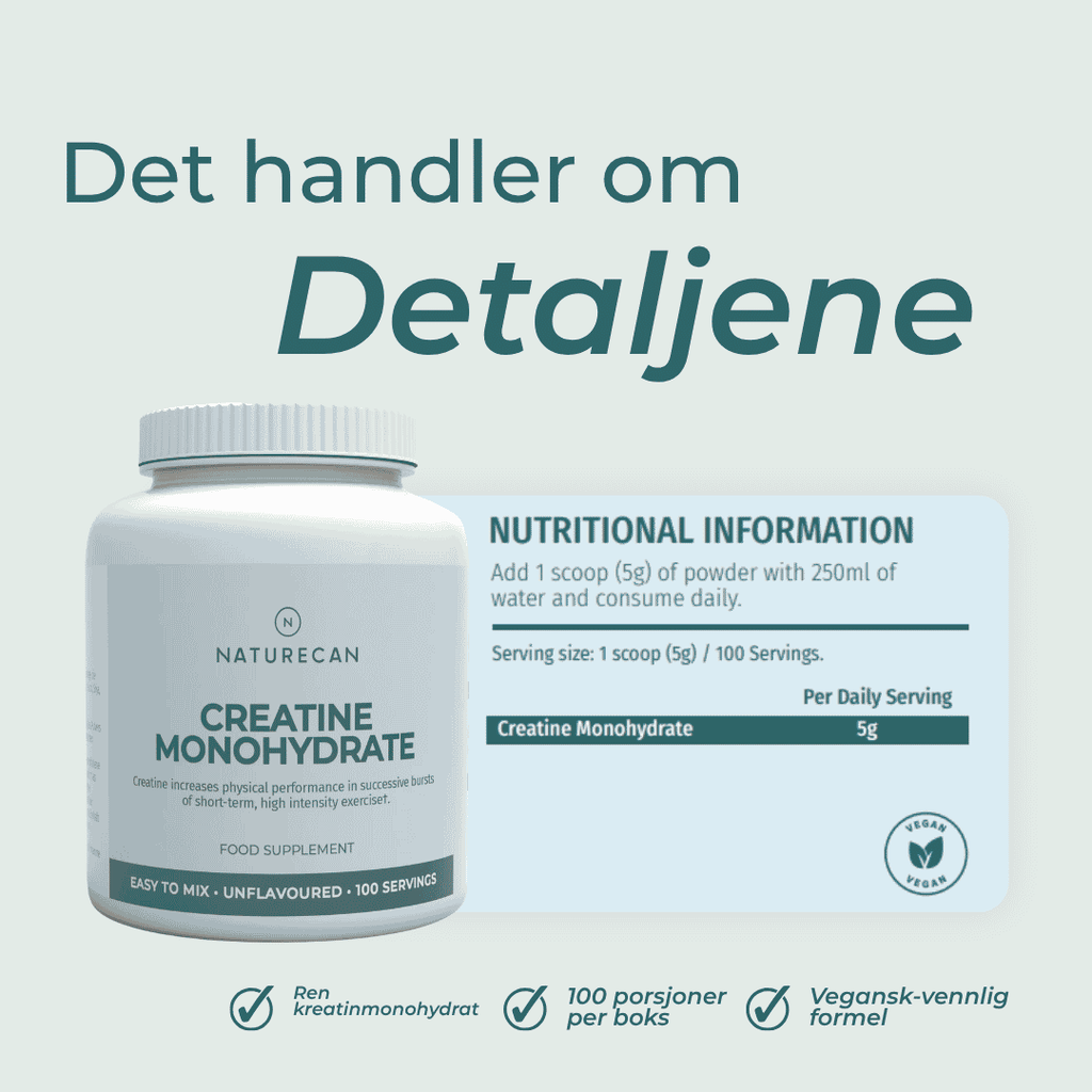 detaljene om Kreatin Monohydrat
