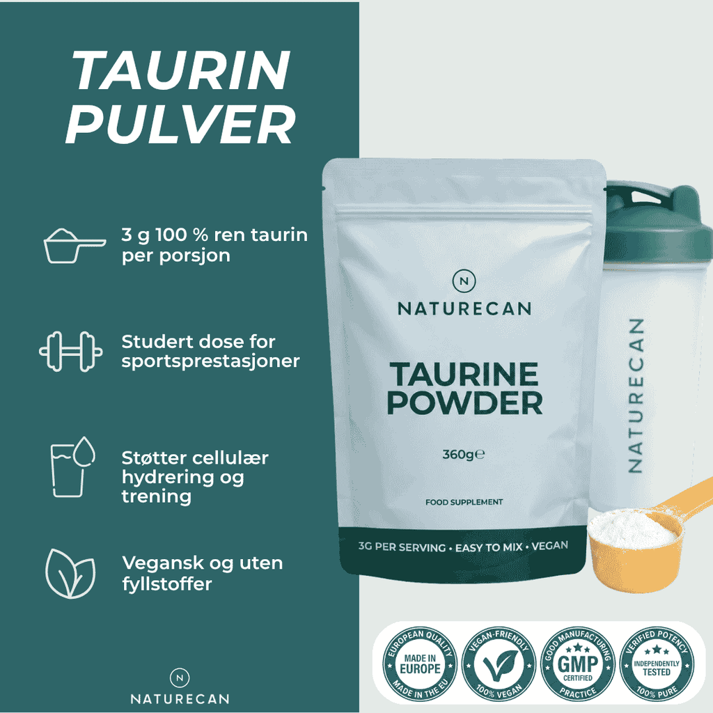Taurin fordeler