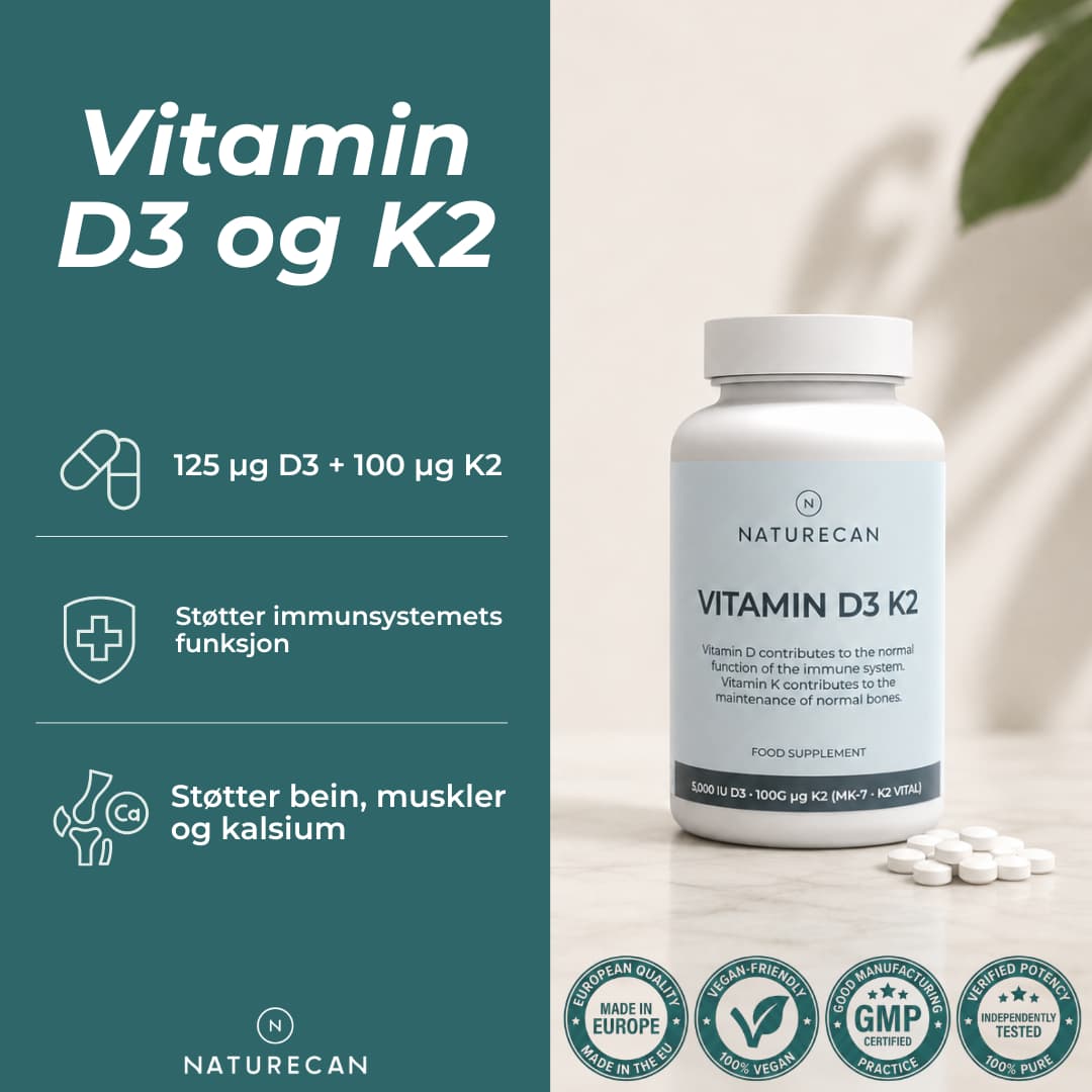 Naturecan Vitamin D3 og K2